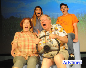 LOOKOUT! The comedy "Leaving Iowa" is set to entertain during six shows which begin Friday, Oct. 30 at the Rogers City Theater. (Photo by Richard Lamb)