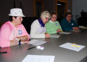 The county board of canvassers convened Wednesday at the county courthouse to conduct a recount which changed the results of the Onaway City Commission election. (Photo by Peter Jakey)
