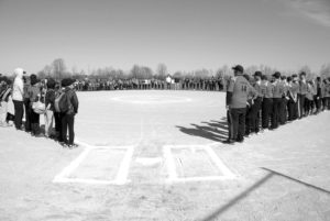 THE CHARLIE Schaar softball field was in perfect shape for Saturday’s opening-day ceremony. (Photo by Peter Jakey)