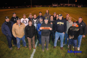 The 1982 RCHS Class C state runner-up football team was honored on the 35th anniversary of the team's great playoff run. Several coaches, supporting people and many players were honored at halftime of the Hurons' 36-12 win over Mio Friday, Sept. 30. (Photo by Richard Lamb)
