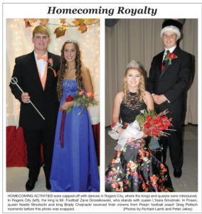 Photos of the entire homecoming courts are featured in this week's edition of the Advance.