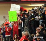 Bellaire and Rogers City fans did some good natured razzing of each other's teams. 