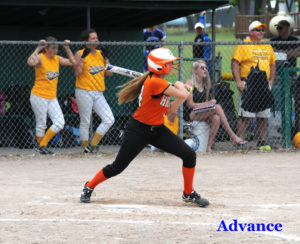 Kayla Rabeau had six hits in two games in the regional tournament and made the last putout on a spectacular catch. 