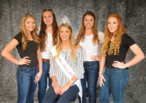 MISS POSEN 2017 Camille LaTulip will relinquish her title at Friday’s pageant. The contestants are (from left) Riley Krajniak, Anissa Eagling, Hannah Stone and Faith Romel. (Photo by Richard Lamb) 